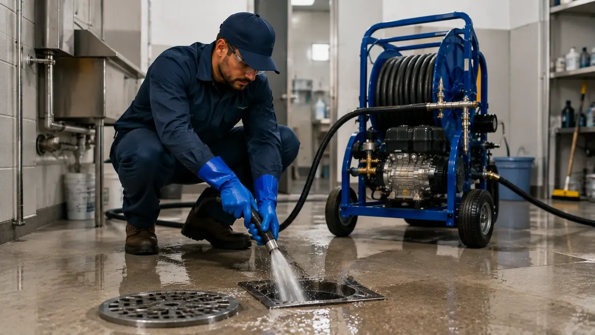 Floor Drain Hydro Jet Cleaning in Rosamond