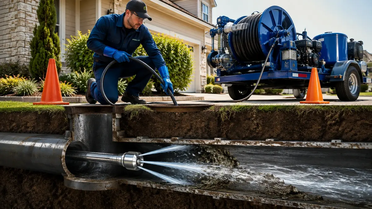 Main Sewer Line Hydro Jet Cleaning in Rosamond
