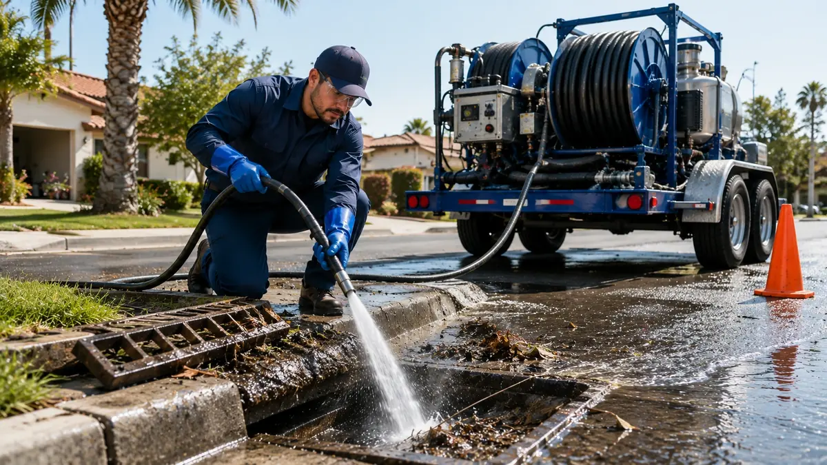 Storm Drain Hydro Jet Cleaning in Rosamond
