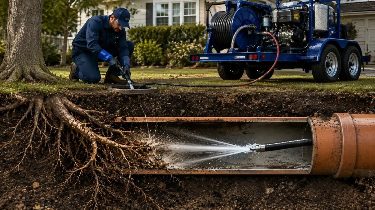 Tree Root Removal with Hydro Jetting in Rosamond